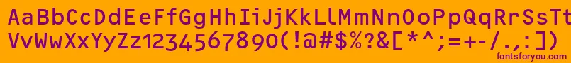 OcrfRegularosfc Font – Purple Fonts on Orange Background