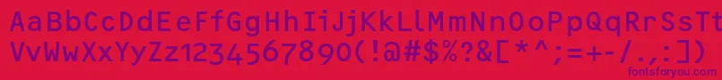 OcrfRegularosfc Font – Purple Fonts on Red Background