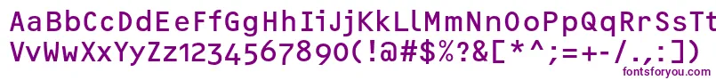 フォントOcrfRegularosfc – 紫色のフォント