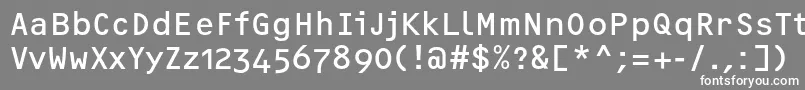 OcrfRegularosfc Font – White Fonts on Gray Background