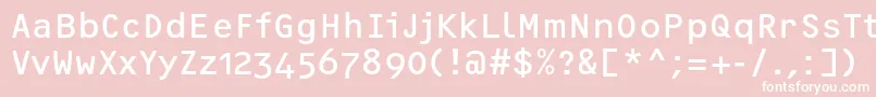 OcrfRegularosfc Font – White Fonts on Pink Background
