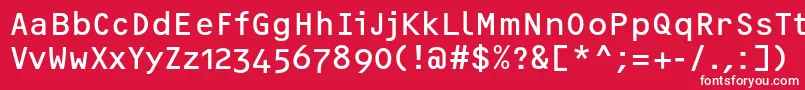 OcrfRegularosfc Font – White Fonts on Red Background