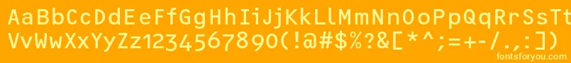 OcrfRegularosfc Font – Yellow Fonts on Orange Background
