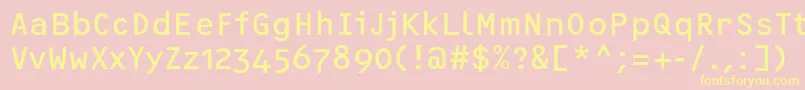 OcrfRegularosfc Font – Yellow Fonts on Pink Background