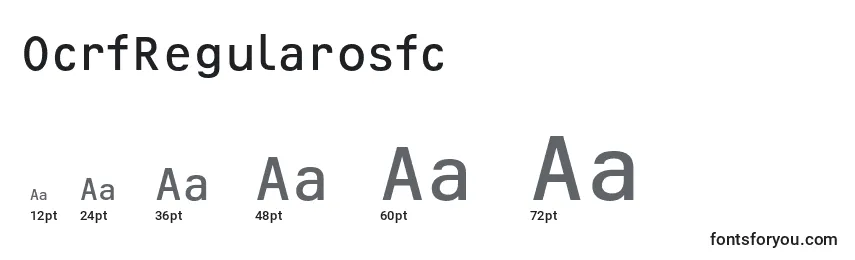 Размеры шрифта OcrfRegularosfc