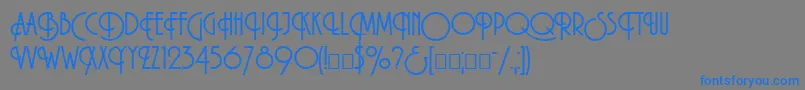 Macarena Font – Blue Fonts on Gray Background