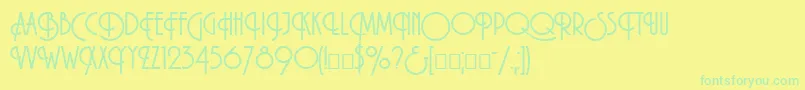 Macarena Font – Green Fonts on Yellow Background