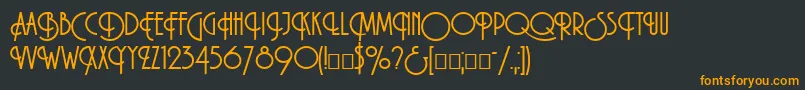 Macarena Font – Orange Fonts on Black Background