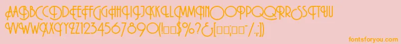 Macarena Font – Orange Fonts on Pink Background