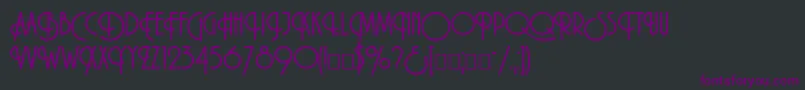 Macarena Font – Purple Fonts on Black Background