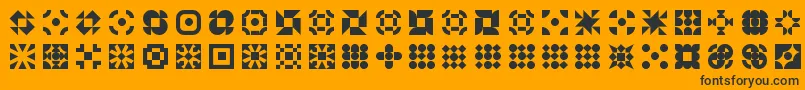 Fonte 5geomedings – fontes pretas em um fundo laranja