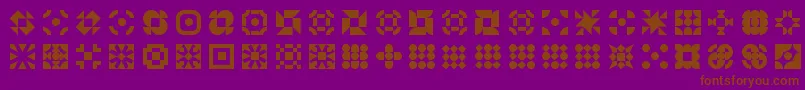 5geomedings Font – Brown Fonts on Purple Background