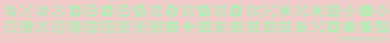 5geomedings Font – Green Fonts on Pink Background