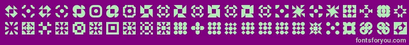 5geomedings Font – Green Fonts on Purple Background