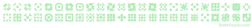 5geomedings-Schriftart – Grüne Schriften auf weißem Hintergrund