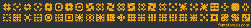Шрифт 5geomedings – оранжевые шрифты на чёрном фоне