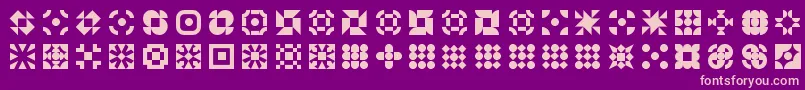 5geomedings-Schriftart – Rosa Schriften auf violettem Hintergrund