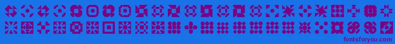 Шрифт 5geomedings – фиолетовые шрифты на синем фоне