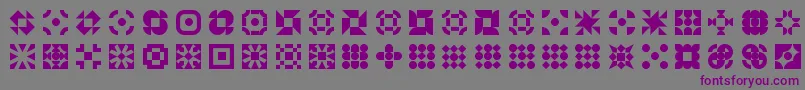 5geomedings-fontti – violetit fontit harmaalla taustalla
