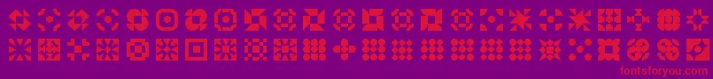 Police 5geomedings – polices rouges sur fond violet