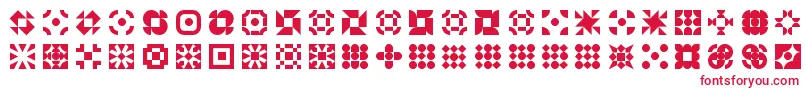 フォント5geomedings – 白い背景に赤い文字
