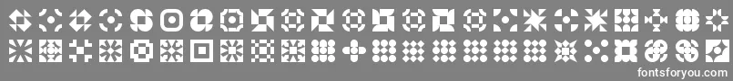 フォント5geomedings – 灰色の背景に白い文字