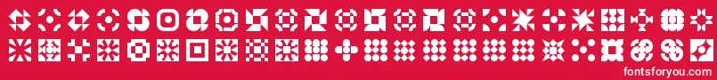 fuente 5geomedings – Fuentes Blancas Sobre Fondo Rojo