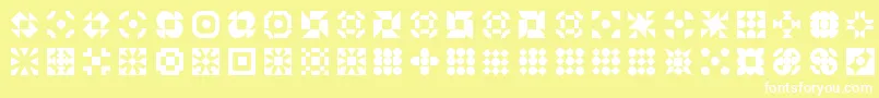 フォント5geomedings – 黄色い背景に白い文字