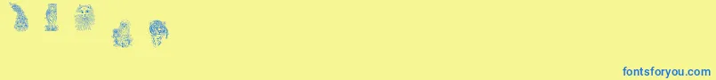 Weitere Informationen zur BabysBreathregular-Schriftart BabysBreathregular-Schriftart – Blaue Schriften auf gelbem Hintergrund