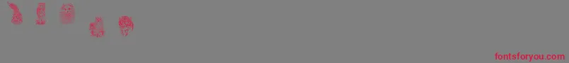 BabysBreathregular-Schriftart – Rote Schriften auf grauem Hintergrund