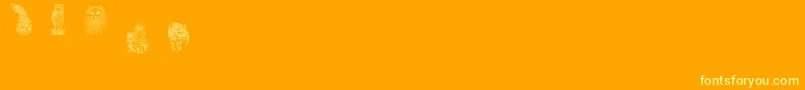 fuente BabysBreathregular – Fuentes Amarillas Sobre Fondo Naranja