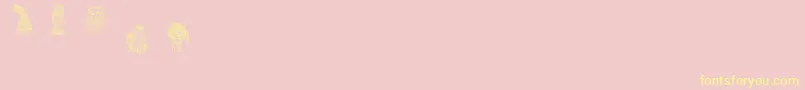 BabysBreathregular-Schriftart – Gelbe Schriften auf rosa Hintergrund