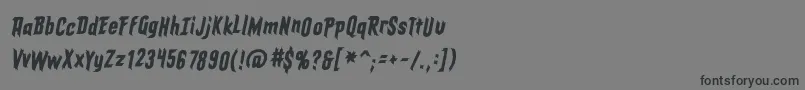 フォントEldergodsBbItalic – 黒い文字の灰色の背景