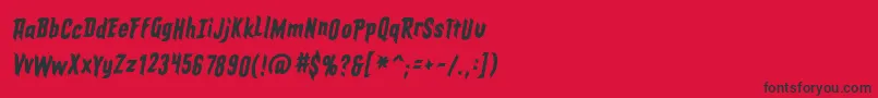 フォントEldergodsBbItalic – 赤い背景に黒い文字