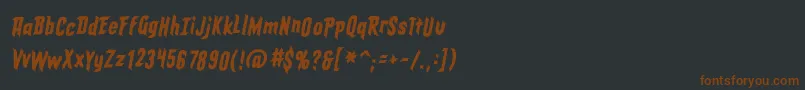 Шрифт EldergodsBbItalic – коричневые шрифты на чёрном фоне