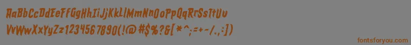 fuente EldergodsBbItalic – Fuentes Marrones Sobre Fondo Gris
