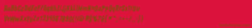 EldergodsBbItalic Font – Brown Fonts on Red Background