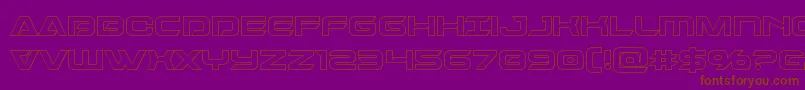 Dameronout-fontti – ruskeat fontit violetilla taustalla