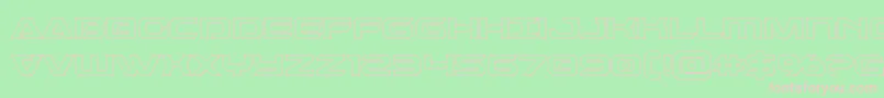 フォントDameronout – 緑の背景にピンクのフォント