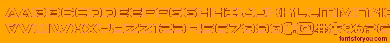 More about Dameronout Font Dameronout Font – Purple Fonts on Orange Background