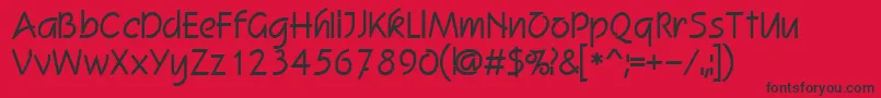 Squire Font – Black Fonts on Red Background