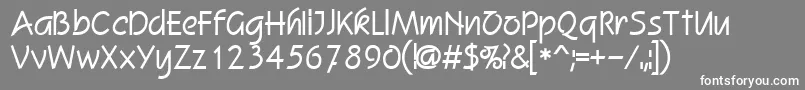 Squire Font – White Fonts on Gray Background
