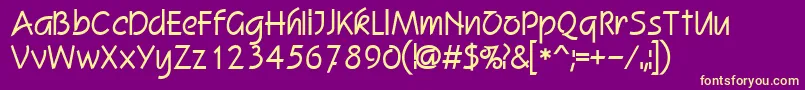 Squire Font – Yellow Fonts on Purple Background