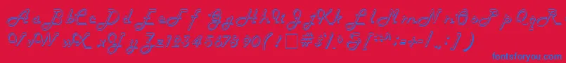 fuente TubulaScriptSsi – Fuentes Azules Sobre Fondo Rojo