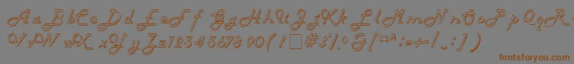 TubulaScriptSsi Font – Brown Fonts on Gray Background