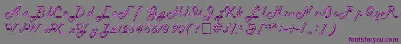 TubulaScriptSsi Font – Purple Fonts on Gray Background