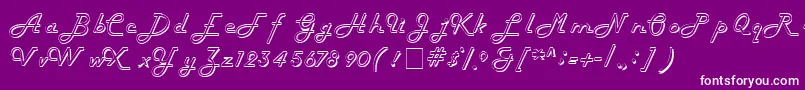 フォントTubulaScriptSsi – 紫の背景に白い文字