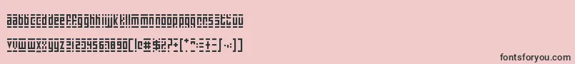 SuperSkinnyPixelBricks Font – Black Fonts on Pink Background