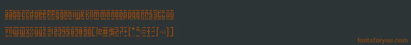 SuperSkinnyPixelBricks Font – Brown Fonts on Black Background