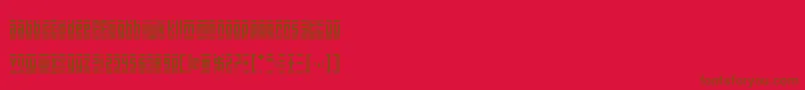 SuperSkinnyPixelBricks Font – Brown Fonts on Red Background